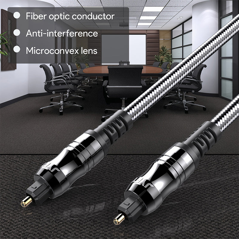 Digital Optical Audio Cable, suitable for connecting TVs, DVDs, projectors, amplifiers in home theaters, an SPDIF multi-channel square-port audio connection cable 10 Packs