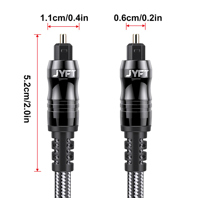 Digital Optical Audio Cable, suitable for connecting TVs, DVDs, projectors, amplifiers in home theaters, an SPDIF multi-channel square-port audio connection cable 10 Packs