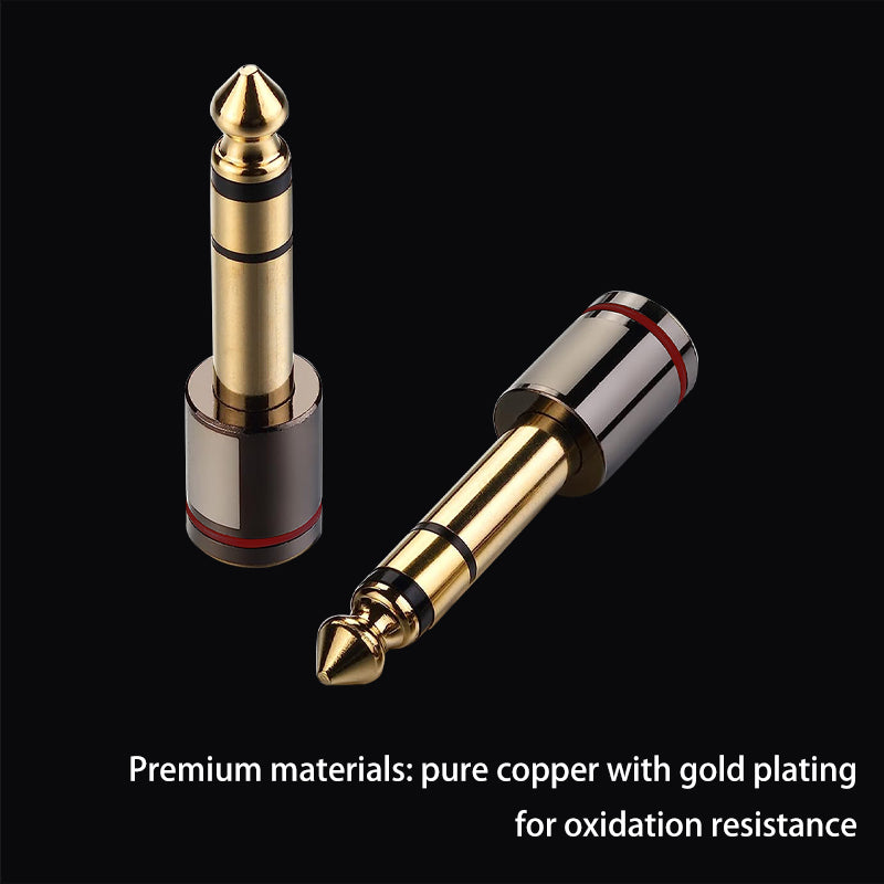 6.35mm Male to 3.5mm Female Audio Adapter, Compatible with Speakers, Electronic Keyboards, Pianos, Electronic Drums, Headphones & Microphones, 2-Pack 10packs