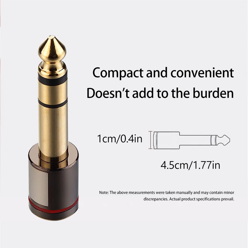 6.35mm Male to 3.5mm Female Audio Adapter, Compatible with Speakers, Electronic Keyboards, Pianos, Electronic Drums, Headphones & Microphones, 2-Pack 10packs