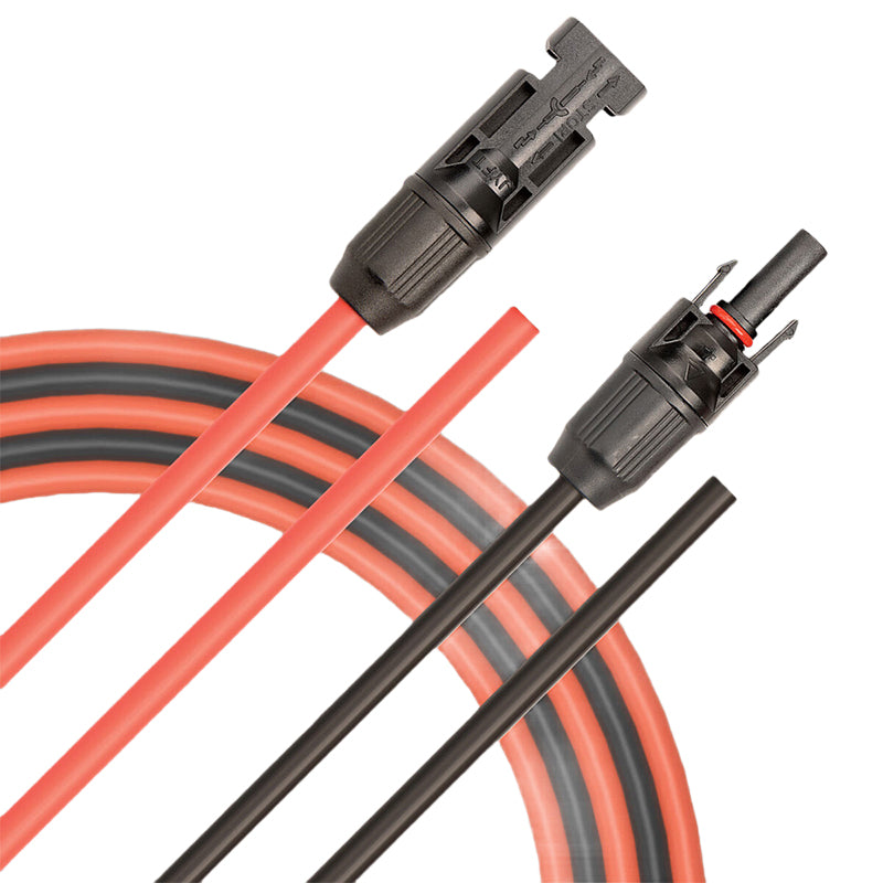9m Solar Cable Extension Wire, Single Wire with Single Connector (6mm²), Solar Photovoltaic (PV) Connector DC PV Test Cable Set (1 Red & 1 Black) 10 packs